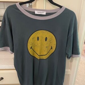 Free People Daydreamer Smiley Ringer Tee